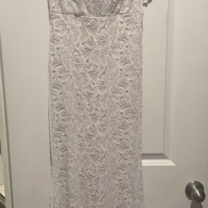 Windsor Strapless White Floral Dress